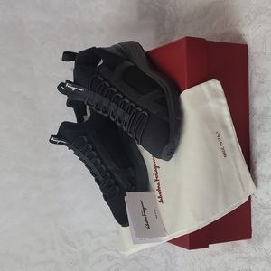 Salvatore Ferragamo Black Pull-On Sneaker